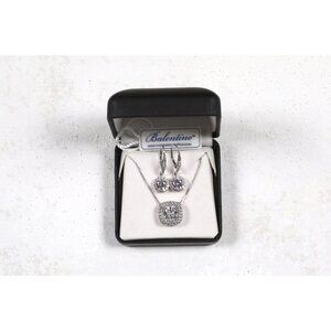 Balentino Swarovski Crystal Earrings and Necklace